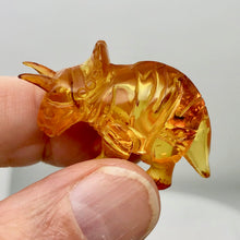 Load image into Gallery viewer, Amber Triceratops | 47x24x14 | Amber | 1 Figurine