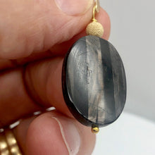 Load image into Gallery viewer, Hypersthene 14k Pendant |1 3/4 inch long | Silver-black | Oval | 14k Pendant