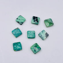 Load image into Gallery viewer, 4 Beads of Mojito Mint Green Turquoise Square Coin Beads 7412C