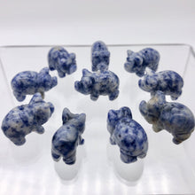 Load image into Gallery viewer, Oink 2 Carved Sodalite Pig Beads | 21x13x9.5mm | Blue - PremiumBead Alternate Image 10