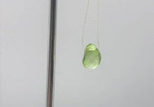 Load and play video in Gallery viewer, Peridot Faceted Briolette Bead | 2.2 cts | 9x7x4mm | Green | 1 bead |