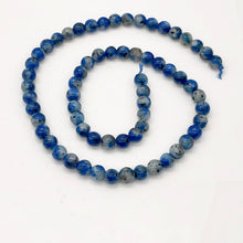Load image into Gallery viewer, K-2 Round Stone or Raindrop Azurite | 6mm | Blue White Gold | 31 Bead(s)