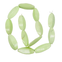 Load image into Gallery viewer, Chrysophrase 16" Bead Strand Ridged Marquise | 30x15mm | Lemon Green| 13 Beads |