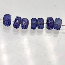 Load image into Gallery viewer, Tanzanite Faceted Roundel Beads | 5mm | Blue | 7 Bead(s)