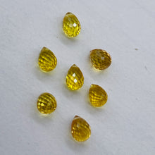 Load image into Gallery viewer, Sunshine Yellow Sapphire Faceted Briolette Bead ( .43 to .48cts) 9667Ae