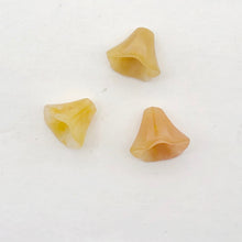 Load image into Gallery viewer, Spring 3 Carved Autumn Jade Bell Flower Beads 009242AJ