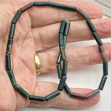 Load image into Gallery viewer, Divine Bloodstone Agate Tube Bead Strand 109547