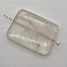 Load image into Gallery viewer, Quartz Orange Rectangular Pendant Bead | 40x30x6mm | Clear |