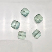 Load image into Gallery viewer, 5 Natural Blue / Green Fluorite Square Beads 10483