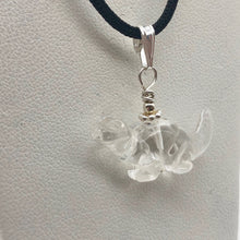 Load image into Gallery viewer, Diplodocus Dinosaur Quartz Sterling Silver Pendant 509259QZS | 25x11.5x7.5mm (Diplodocus), 5.5mm (Bail Opening), 7/8" (Long) | Clear - PremiumBead Alternate Image 8