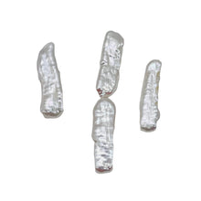 Load image into Gallery viewer, 4 Creamy White Center-Drilled FW Stick Pearls 6849