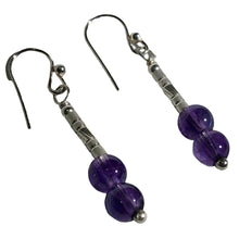 Load image into Gallery viewer, Designer Amethyst & Sterling Silver Earrings 310650