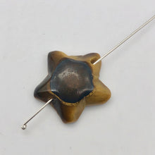 Load image into Gallery viewer, Hand Carved Tigereye Starfish Pendant Beads | 20.5x20.5x7mm | Gold - PremiumBead Alternate Image 10