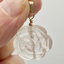 Load image into Gallery viewer, Quartz Flower Pendant Necklace | Semi Precious Stone Jewelry | 14 Kgf Pendant - PremiumBead Alternate Image 3
