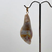 Load image into Gallery viewer, Fancy Jasper Calla Lily 14K Gold Filled Flower Pendant | 1 3/4" Long|White Pink|