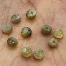 Load image into Gallery viewer, Alexandrite Cats Eye Faceted Rondell Parcel | 3 mm | Green | 10 Beads |