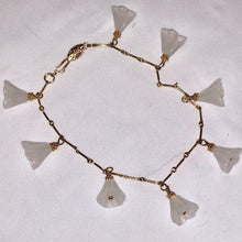 Load image into Gallery viewer, White Jade Flower & 14Kgf - 8" Bracelet W/ 14K Clasp 404145
