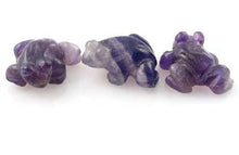 Load image into Gallery viewer, Prosperity 2 Hand Carved Amethyst Frog Beads | 20x18x9.5mm | Purple - PremiumBead Alternate Image 3
