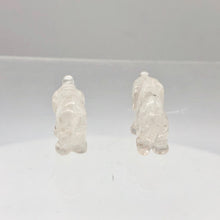 Load image into Gallery viewer, 2 Wild Hand Carved Clear Quartz Elephant Beads | 22.5x21x10mm | Clear - PremiumBead Alternate Image 10