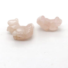 Load image into Gallery viewer, Charming 2 Rose Quartz Carved Squirrel Beads | 22x15x10mm | Pink
