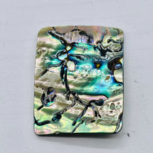 Load image into Gallery viewer, Rainbow Blue Abalone Rectangle Pendant Bead