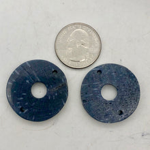 Load image into Gallery viewer, Blue Sponge Coral, Double Drilled | Blue | Disc | 30x4.5mm, | 2/parcel | - PremiumBead Primary Image 1