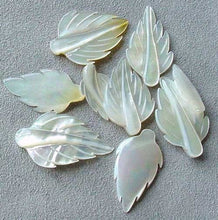 Load image into Gallery viewer, 2 White Mother of Pearls Shell Leaf Pendant Beads 4326C - PremiumBead Alternate Image 2