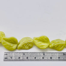 Load image into Gallery viewer, Hand Carved Jade Leaf Bead 16 inch Strand 110166