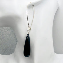 Load image into Gallery viewer, Shoulder Duster Faceted Black Onyx Sterling Silver Earrings | 3 1/2 Inch |