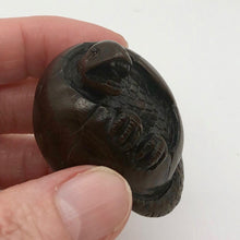Load image into Gallery viewer, Escaping the Egg Lizard Teak Ojime/Netsuke Bead - PremiumBead Alternate Image 6