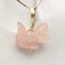 Load image into Gallery viewer, Charm! Rose Quartz Squirrel 14kgf Pendant - PremiumBead Primary Image 1