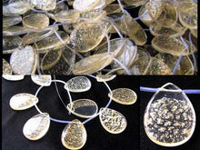 Load image into Gallery viewer, Sparkly Golden Syn. Quartz 35x25mm Pendant Bead Strand 108055 - PremiumBead Primary Image 1