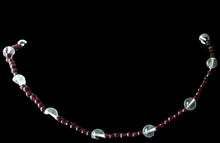 Load image into Gallery viewer, Garnet and Quartz Necklace Solid Sterling Silver Clasp 200022
