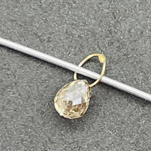 Load image into Gallery viewer, Champagne Diamond 0.34cts Briolette 18K Gold Pendant Bead | 3.75x3.25mm |