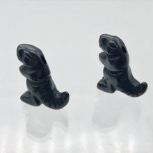 Load image into Gallery viewer, T-Rex Dinosaur 2 Carved Hematite Tyrannosaurus Rex Beads | 21x18x8mm | Graphite - PremiumBead Alternate Image 6