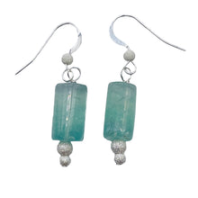 Load image into Gallery viewer, Fluorite Sterling Silver Drop/Dangle Earrings | 1 1/2" Long | Blue | 1 Pair |