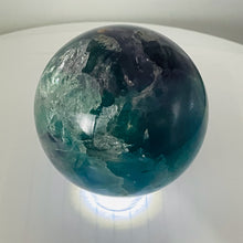 Load image into Gallery viewer, Fluorite Scry Meditation Sphere Round | 2 1/2" | Green/Clear | 1 Sphere |