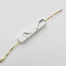 Load image into Gallery viewer, White and Grey Howlite 20x4x4mm Rectangular Bead Strand - PremiumBead Alternate Image 3