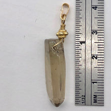 Load image into Gallery viewer, Smoky Quartz 14KGF Wire Wrap Crystal | 1 3/4" Long | Smoky clear | 1 Pendant |