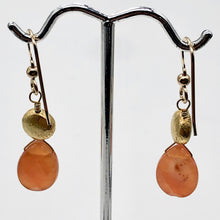 Load image into Gallery viewer, Botswana 14K Gold Filled Faceted Briolette Earrings | 1 3/4" Long | Peach |