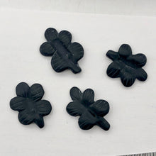 Load image into Gallery viewer, 1 Carved Matte Onyx Butterfly Flower Focal Bead | 26x20x4mm | Black - PremiumBead Alternate Image 6