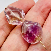 Load image into Gallery viewer, Ametrine Large Nugget Pendant Beads| 21x17x12/20x16x11 | Purple/Gold | 2 Beads |
