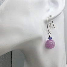 Load image into Gallery viewer, Kunzite Sterling Silver Drop Earrings | 1.5" | Lavender Silver | Earrings |