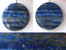 Load image into Gallery viewer, Starry Night Indigo Lapis 50mm Disc Pendant Bead 9358V - PremiumBead Alternate Image 3