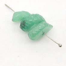 Load image into Gallery viewer, Charmer Carved Aventurine Snake Beads | 20x11x7mm | Green