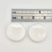 Load image into Gallery viewer, Simply Stunning 2 Natural 16mm White Agate Coin Focal Beads 8990 - PremiumBead Primary Image 1