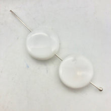 Load image into Gallery viewer, Simply Stunning 2 Natural 16mm White Agate Coin Focal Beads 8990 - PremiumBead Alternate Image 2
