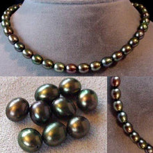 Load image into Gallery viewer, 9 Forest Green Freshwater Pearl Beads 004489P - PremiumBead Primary Image 1