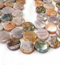 Load image into Gallery viewer, 3 Beads of Window Pane Agate 20mm Coin 9200 - PremiumBead Primary Image 1