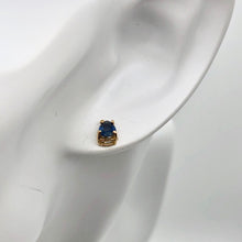 Load image into Gallery viewer, Blue Sapphire 14K Gold Pear shape Earrings | 5x4mm | Blue | Stud | - PremiumBead Alternate Image 4